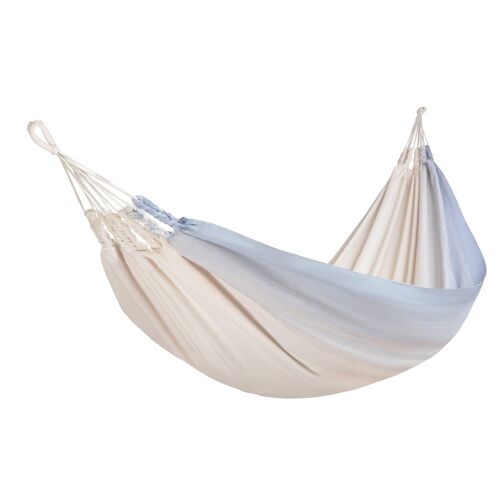 Hammock Uncarved Blue Double, 100 % cotton, handmade in Ecuador