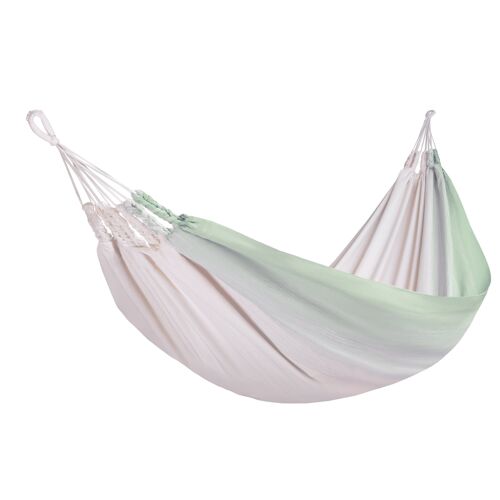 Hammock Uncarved Green Double, 100 % cotton, handmade in Ecuador