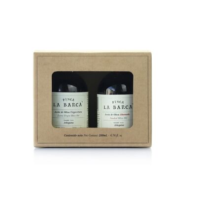 Gift Box "Smoked and Unsmoked" Olive Oils 2 bottles 100ml.