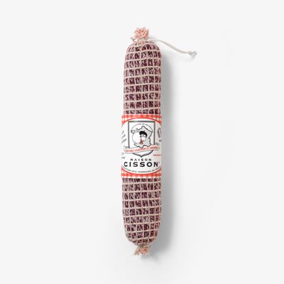 Knitted old-fashioned sausage