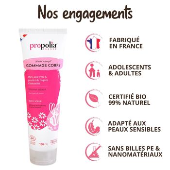 Gommage Corps au Miel, Aloe Vera & Poudre de coques d’amande et de riz (certifié BIO) - Tube 150ml 10