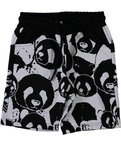 Panda Shorts - White On Black