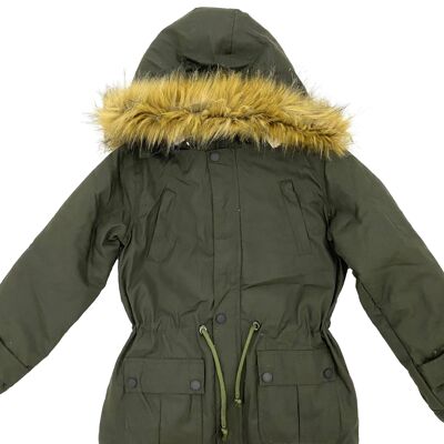 Olivgrüne Parka-Jacke für Jungen