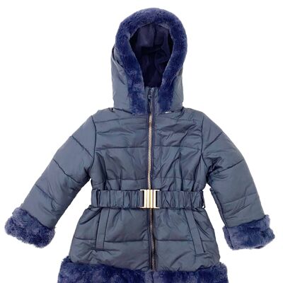 Blaue Schneekönigin-Jacke