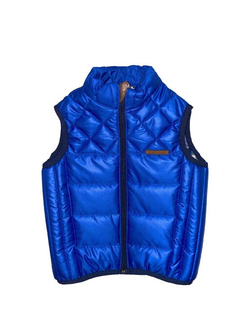 Blue puffer vest for baby boys