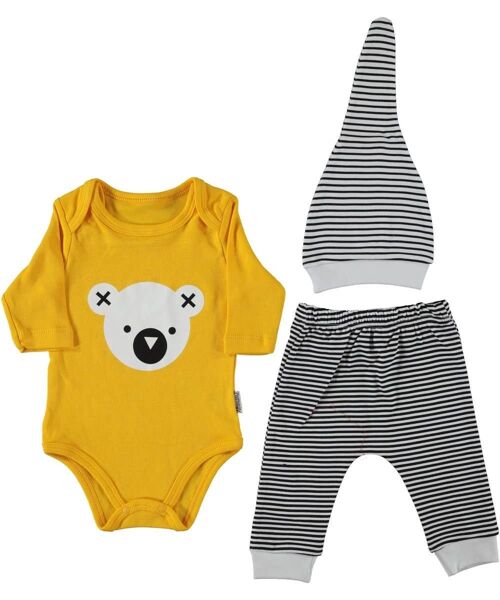 Striped Bear Baby Set