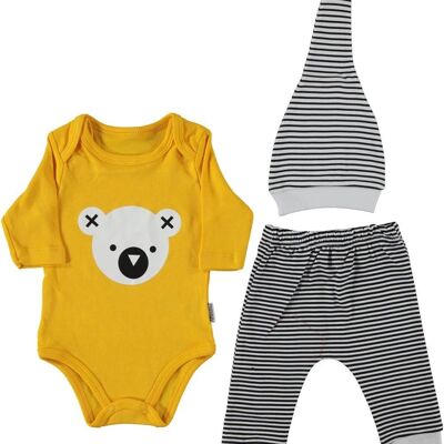 Striped Bear Baby Set