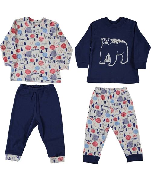 Polar Bear Baby Boy Pyjamas - 2 Pack