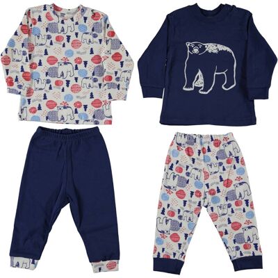 Pijama de oso polar para bebé (paquete de 2)