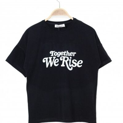 Zusammen steigen wir schwarzes T-Shirt