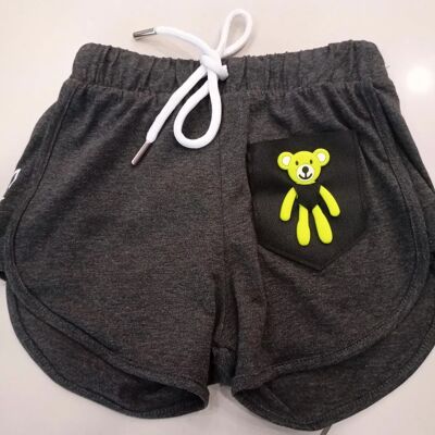 Teddybär-Shorts – Grau