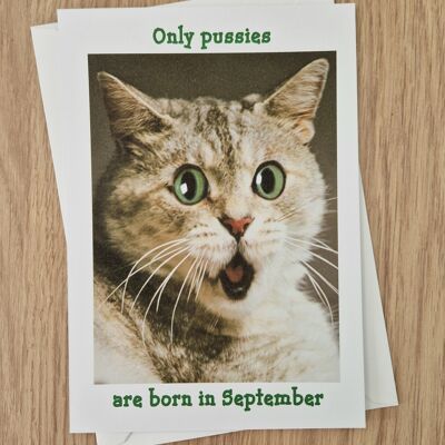 Lustige Geburtstagskarte - Nur Fotzen werden im September geboren