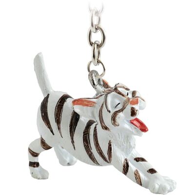 Key Chain - Silver Tabby Cat