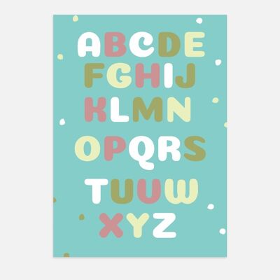Affiche Poster - Alphabet multicolore