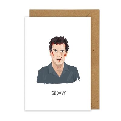 Tarjeta A6 inspirada en Ash Williams (Evil Dead 2)