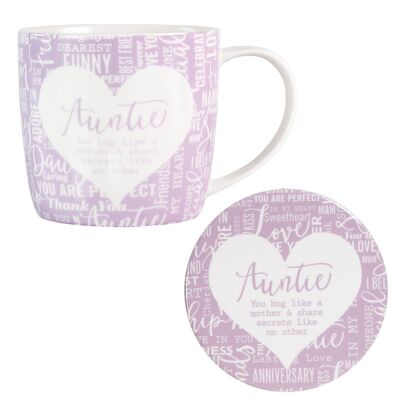 Mug & Coaster Set - Auntie