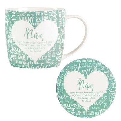 Juego de taza y posavasos - Nan