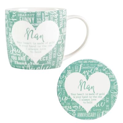 Mug & Coaster Set - Nan