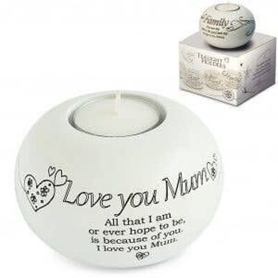 Teelichthalter - Love You Mum