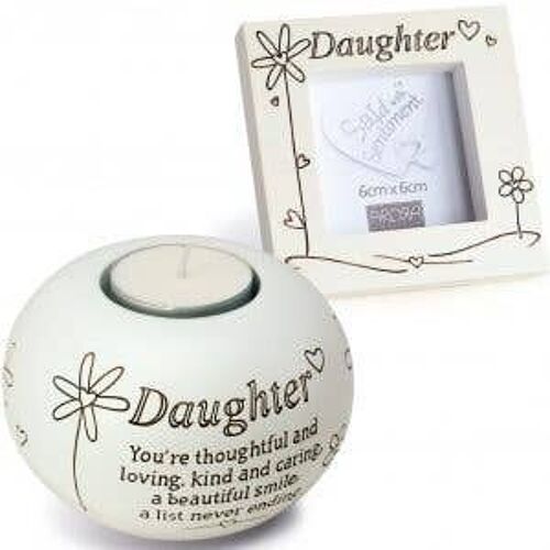 Tealight and Frame Gift Set -Daughter