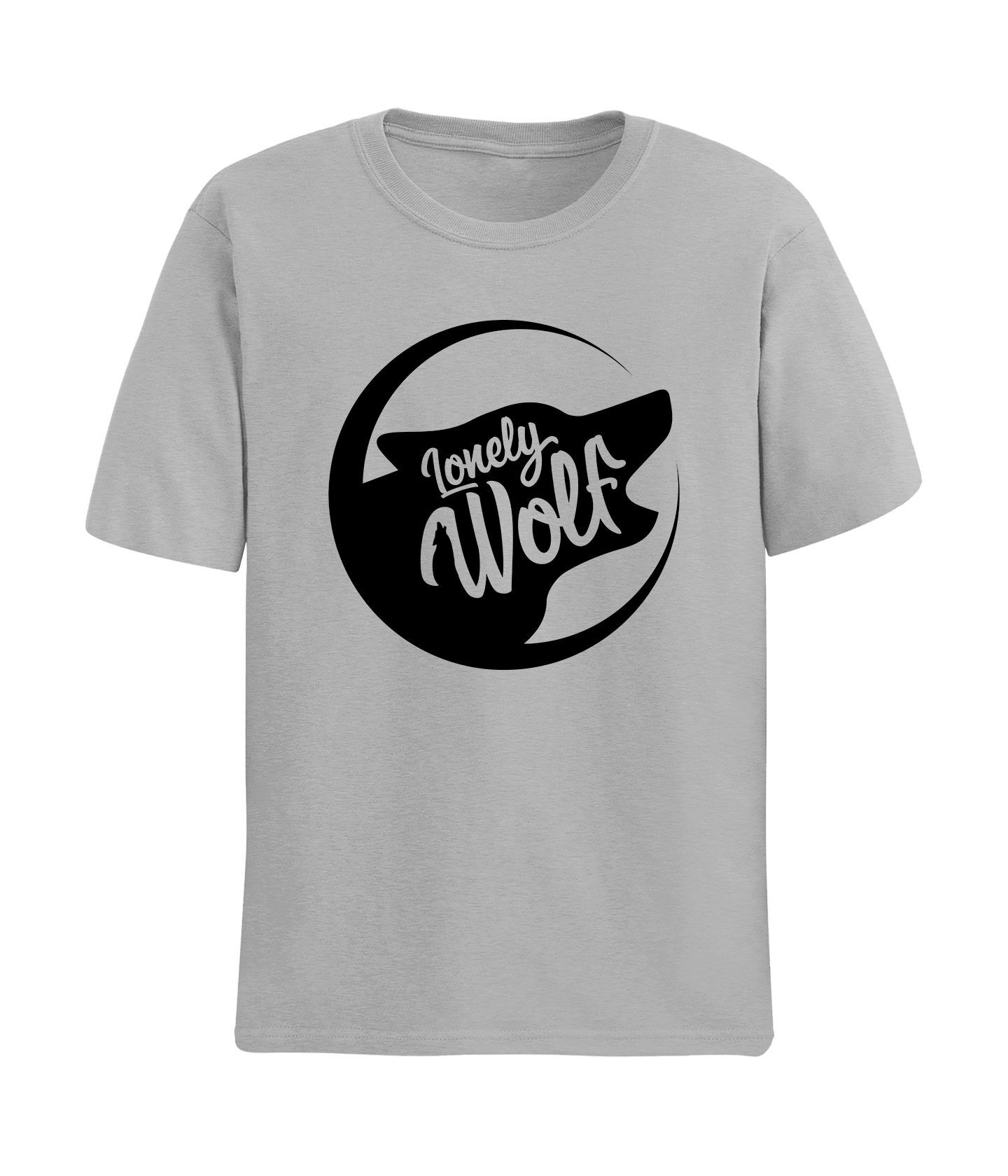T-shirt lupo solitario - grigio