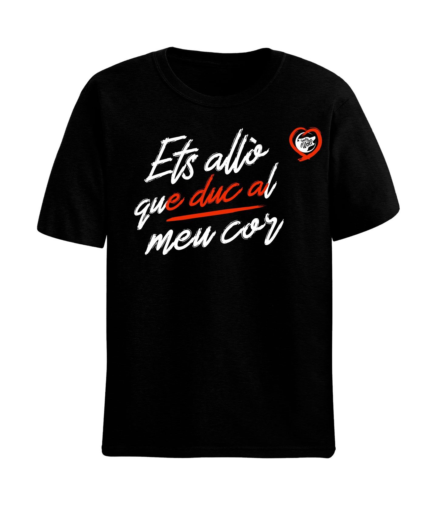 T-shirt Ets there que duc al cor - Nero