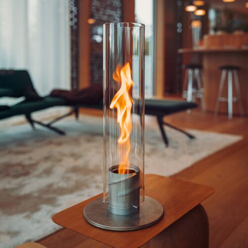 SPIN 90 Tischfeuer silber