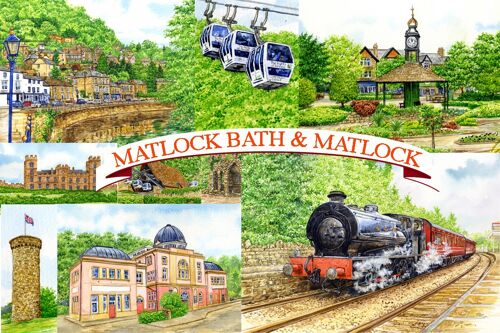 FRIDGE MAGNET , MATLOCK & MATLOCK BATH,(MI)  PEAK DISTRICT, DERBYSHIRE.