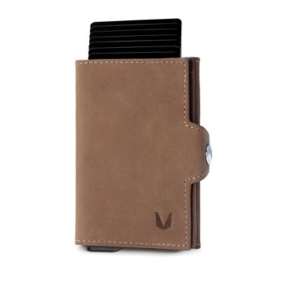 Slim Wallet ZANI - Vintage Brown Cowhide Leather