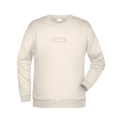 Sweatshirt Box Logo Natural Raw