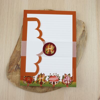 Maisons d'automne - Set de papier à lettre