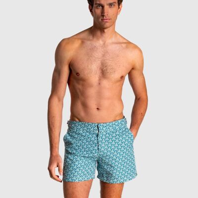 Men's Bermuda shorts with rigid waist and geometric print1