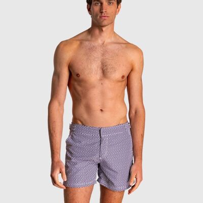 Men's Bermuda shorts with rigid waist and geometric print2