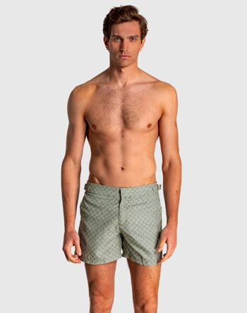 Bermuda homme taille rigide et imprimé géométrique4 1