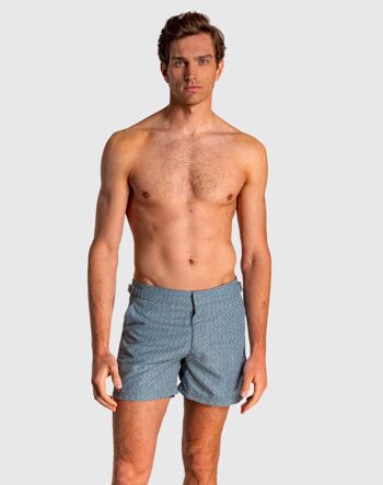 Bermuda homme taille rigide et imprimé géométrique5 1