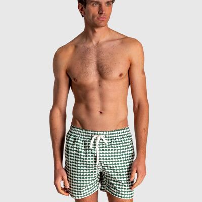 Men's Bermuda shorts with elastic waist and geometric print4