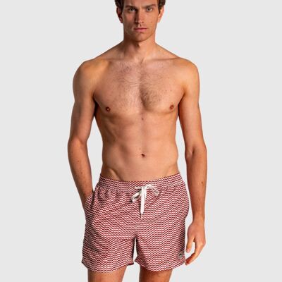 Men's Bermuda shorts with elastic waist and geometric print6