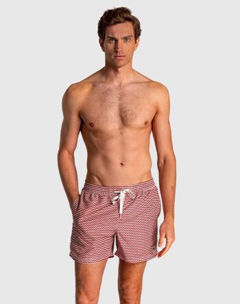 Bermuda homme taille élastiquée et imprimé géométrique6 1