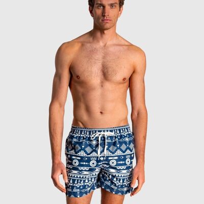 Men's Bermuda shorts with elastic waist and ethnic print7