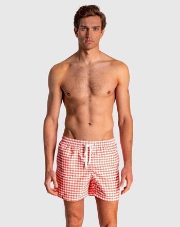 Bermuda homme taille élastiquée et imprimé géométrique8 1