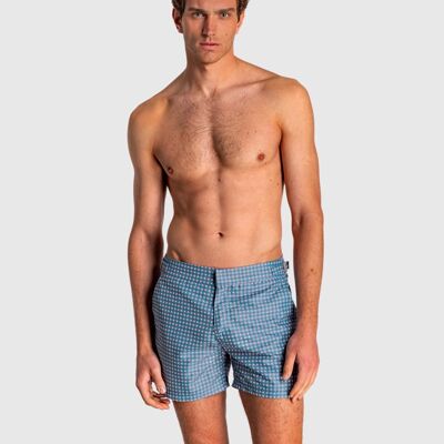 Men's Bermuda shorts with rigid waist and geometric print 4