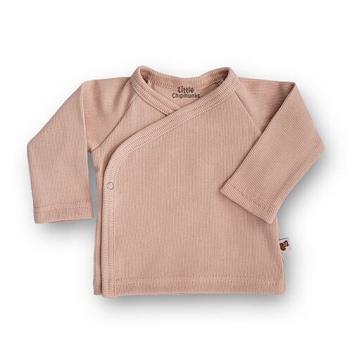 Overslag shirt Rib (Pale Pink)