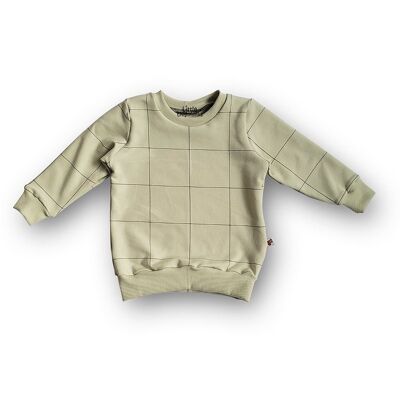 Pullover Grid Nebelgrün