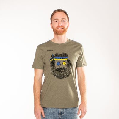 LOVE, NOT WAR | printed tshirt men - khaki