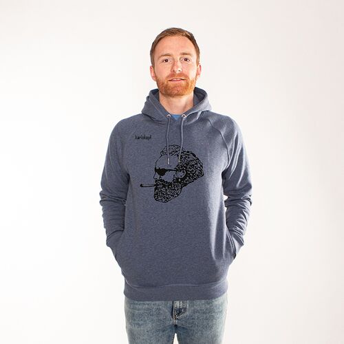 ROCKER | printed hoodie men - Blau