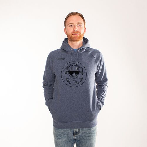 LOGO | printed hoodie men - Blau