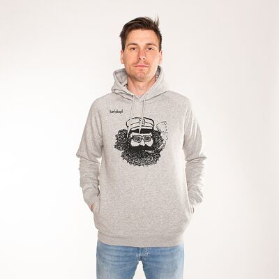 MARINERO | sudadera con capucha estampada hombre - gris