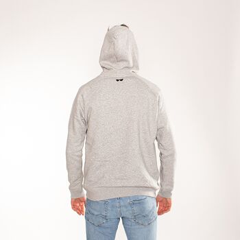 MARIN | sweat à capuche imprimé hommes - gris 3