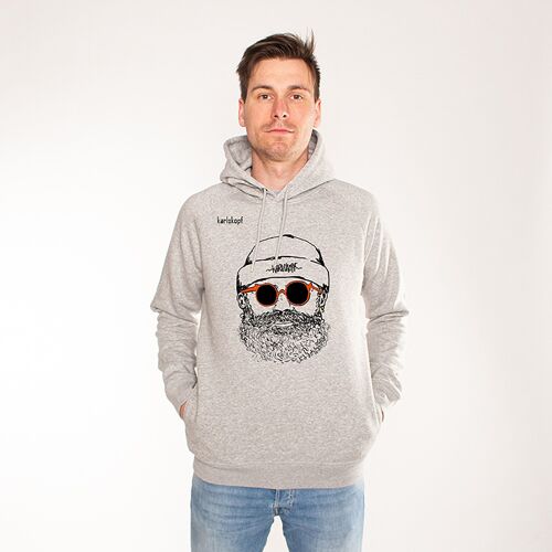 HIPSTER | printed hoodie men - Grau