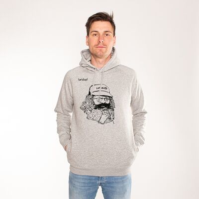 SAENGER | printed hoodie men - Grau